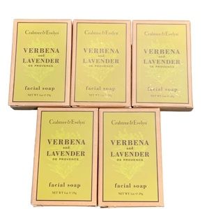 Crabtree & Evelyn Verbena and Lavender Facial Soap Lot of 5 New In Box